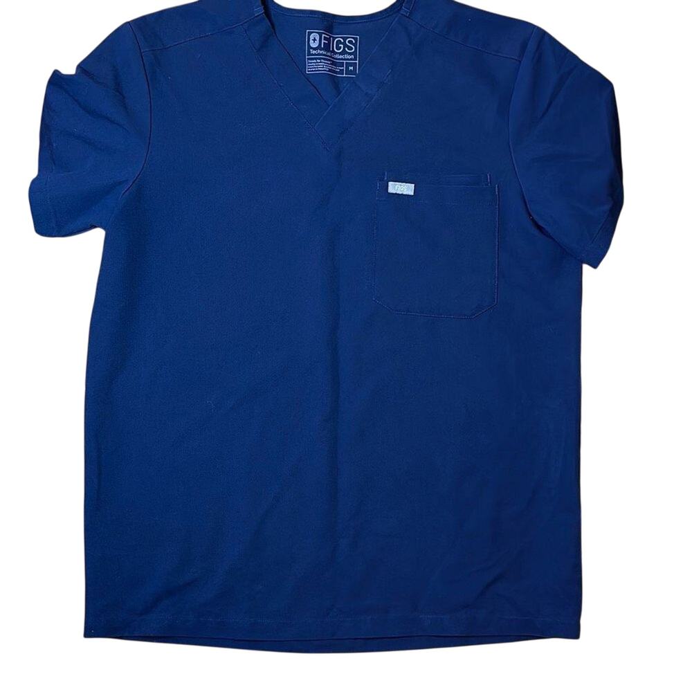 Figs Leon Three-Pocket Scrub Top‎ NAVY Medium
